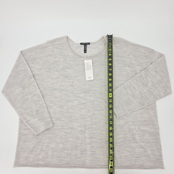 Eileen Fisher Merino Wool Sweater Box Top Womens Size XL Gray Fall Winter Soft - Picture 5 of 8